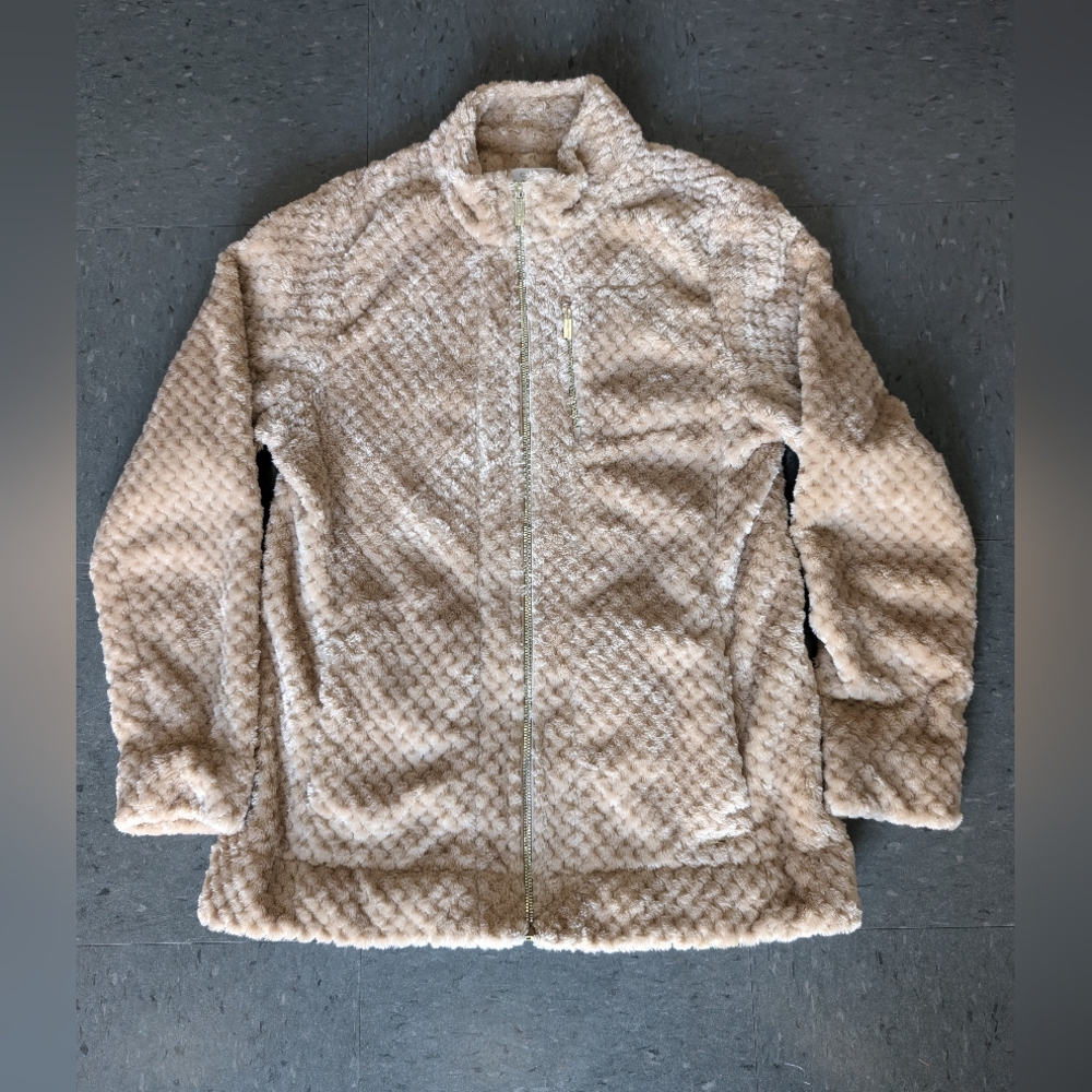 Calvin Klein Plush Zip Up Fall Jacket Medium